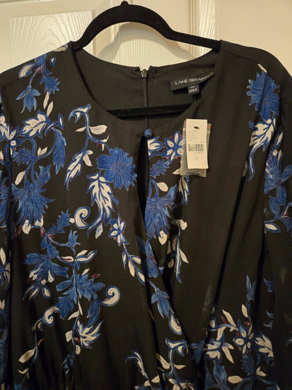 Lane Bryant black and blue dress size 22 new with tags - Picture 11 of 15